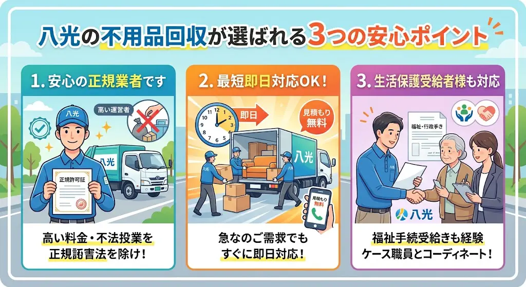 鹿児島市の粗大ゴミ処分・大型家具回収｜即日対応・リサイクル八光