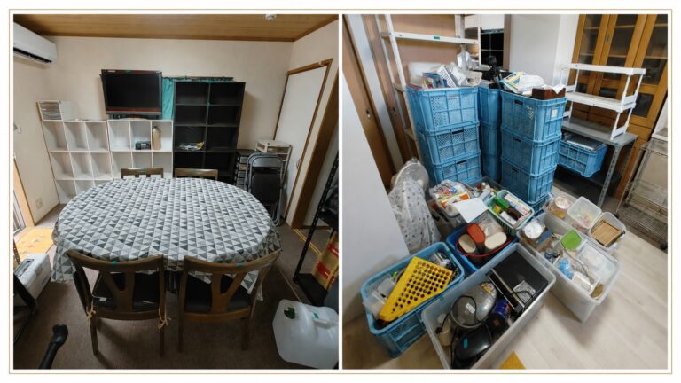 鹿児島市田上台のお引越し。新居のリビングへ家財を搬入した様子