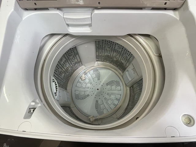 日立 ビートウォッシュ BW-V80C の洗濯槽内部・清掃済み（中古洗濯機・鹿児島市田上）