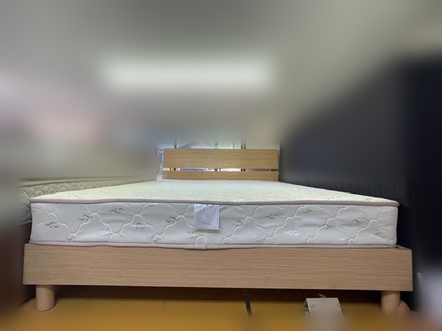 中古のニトリ 木目調すのこダブルベッド 幅140cm(リサイクルショップ八光・鹿児島市田上)