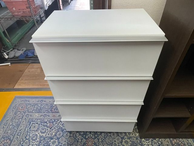 中古のニトリ ホワイト4段チェスト WA-CH 9060（リサイクルショップ八光・鹿児島市田上）